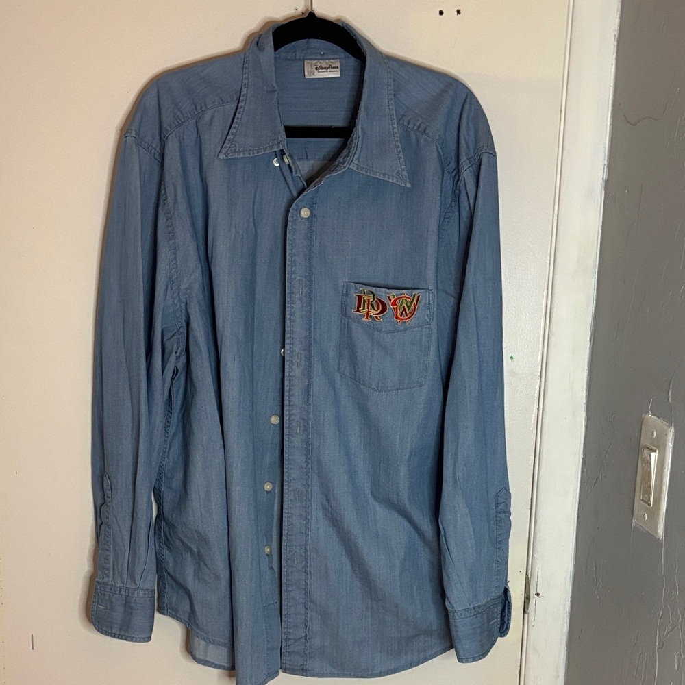 Men's Blue Denim Dress Shirt